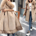 Zoé Manteau Femme Hiver – Doudoune Longue Chaude à Capuche & Taille Ajustable