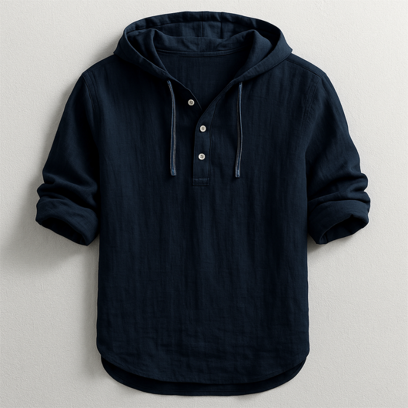 Ryan Chemise Homme – Chemise à Capuche en Coton Léger avec Boutons