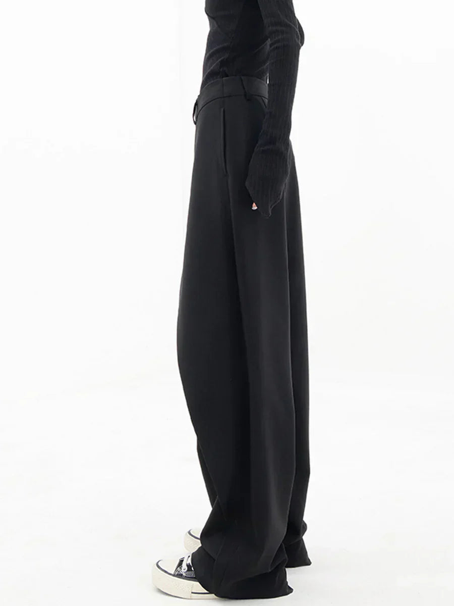 Luningning Pantalon Large Femme – Coupe Asymétrique Élégante & Tissu Fluide Confortable