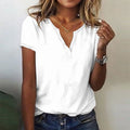 Melanie Blouse Femme – Haut Décontracté à Col V avec Tissu Léger & Respirant