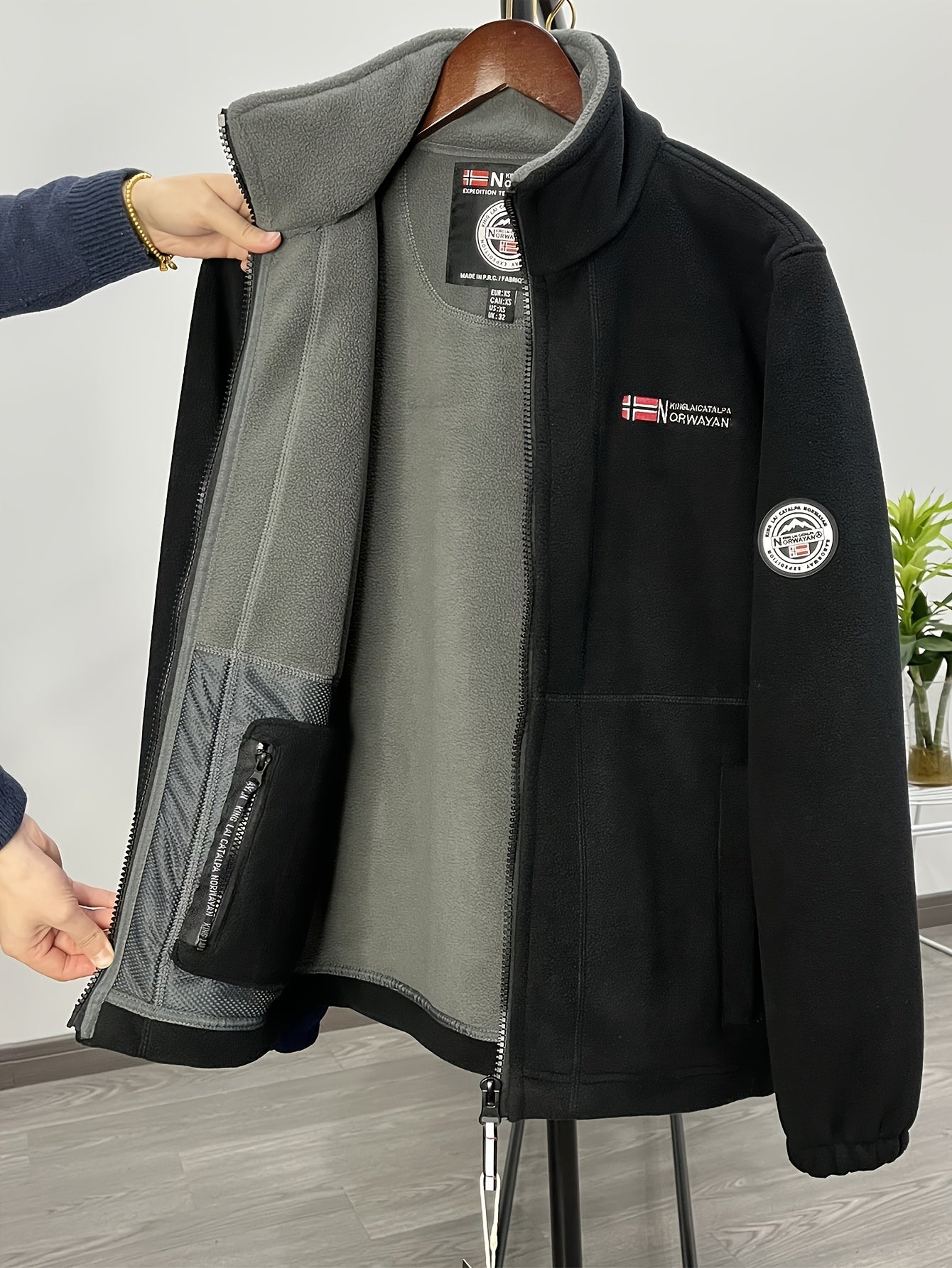 Weston Veste Polaire Homme – Veste Outdoor Chaude avec Col Montant et Design Respirant