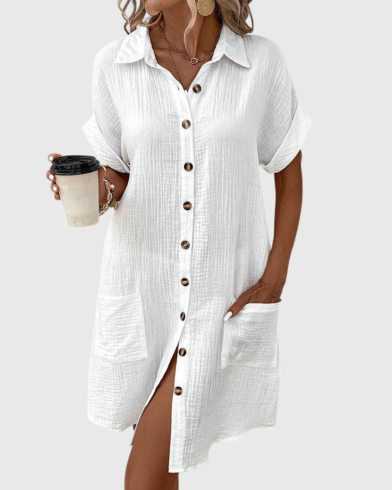 Élodie Robe Fluide Confort – Robe Légère au Style Décontracté Chic