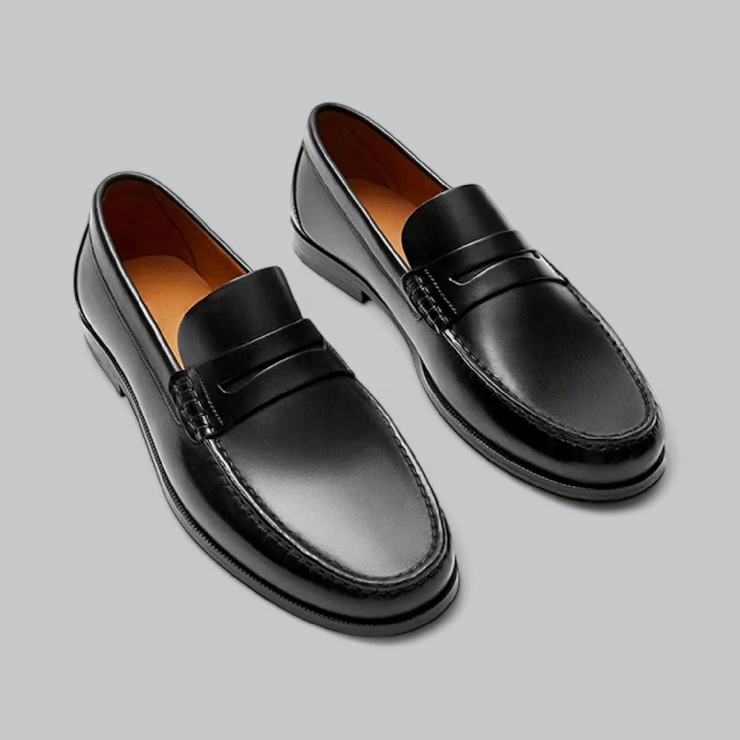 Bastien Mocassins Homme – Cuir Lisse Slip-On, Semelle Souple & Style Habillé