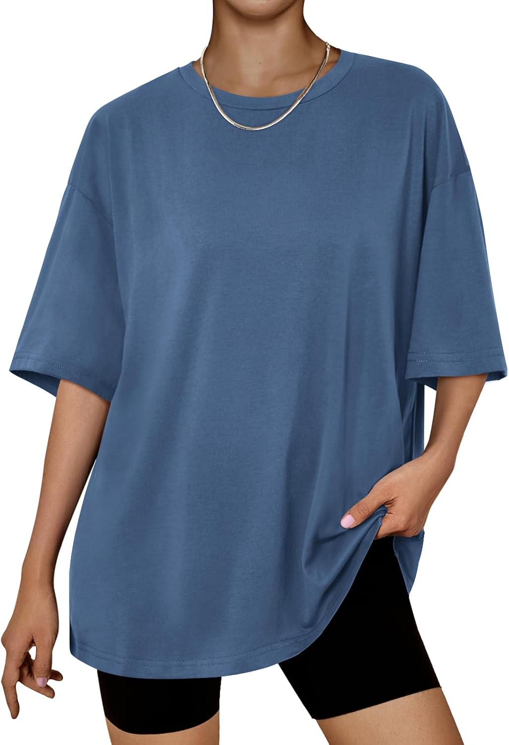 Michelle T-Shirt Oversize Femme – Haut Décontracté à Manches Courtes pour le Quotidien