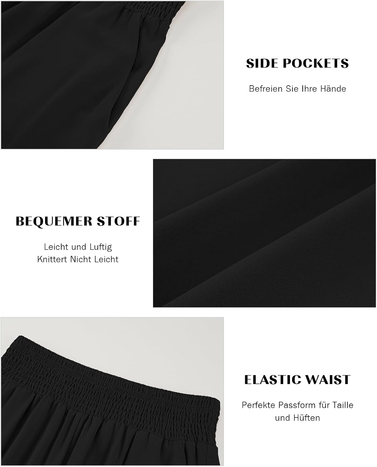Joanna Pantacourt Culotte Léger – Pantalon Fluide à Jambes Larges pour l'Été