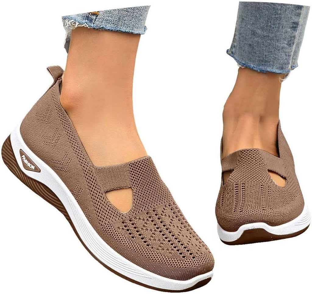 Cyrielle Zapatos Mujer Transpirables – Zapatillas Ligeras para Poner con Soporte de Arco