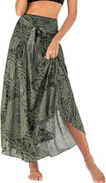 Mireille Jupe Maxi – Jupe Bohème Imprimée Convertible 2-en-1 en Viscose
