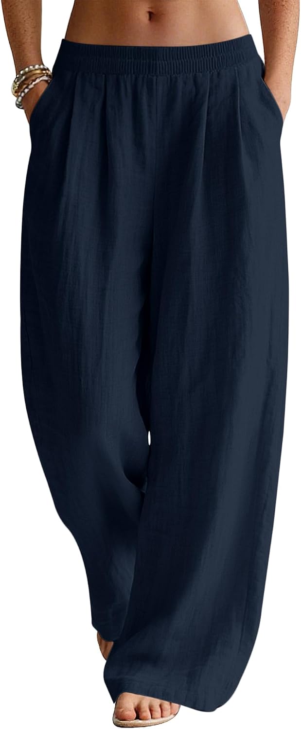 Patricia Pantalon Palazzo en Lin – Pantalon Léger et Élégant pour l'Été