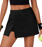 Maëva Jupe-Short de Tennis – Jupe Sport Taille Haute avec Short Intégré et Poches