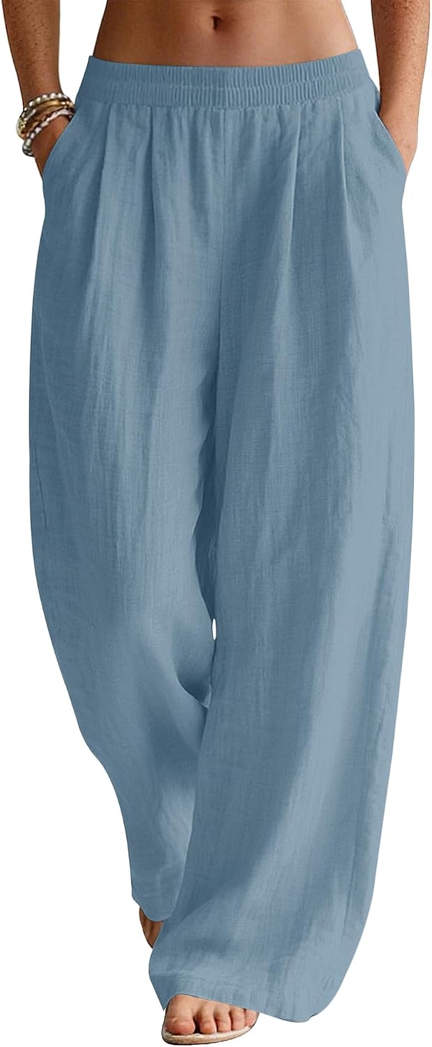 Patricia Pantalon Palazzo en Lin – Pantalon Léger et Élégant pour l'Été