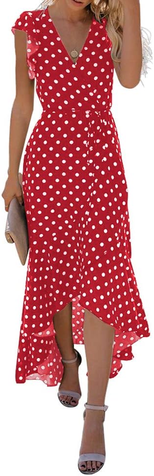Kristine Robe Maxi Fleurie Femme – Robe Portefeuille Bohème à Col V