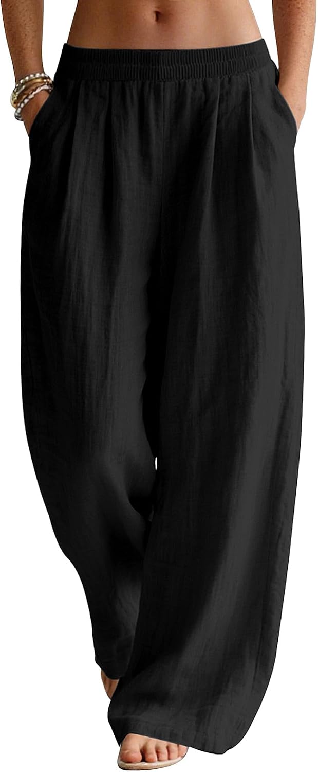 Patricia Pantalon Palazzo en Lin – Pantalon Léger et Élégant pour l'Été