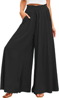Samantha Pantalon Palazzo Fluide – Pantalon Taille Haute Léger avec Cordon de Serrage