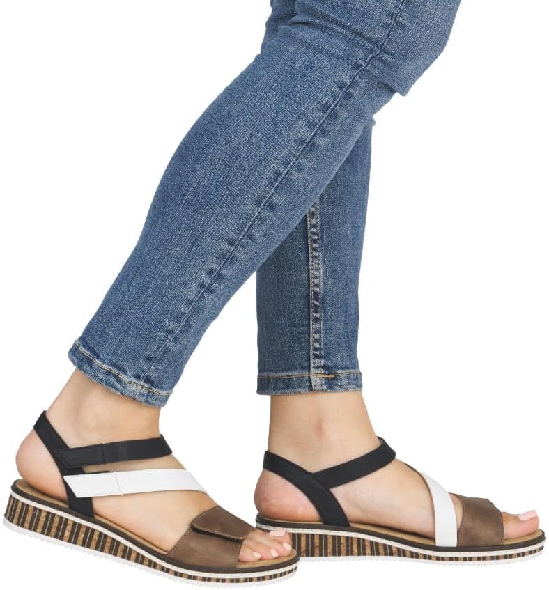 Noélie Sandales Compensées Femme – Sandales Confort à Semelle Souple et Bride Ajustable