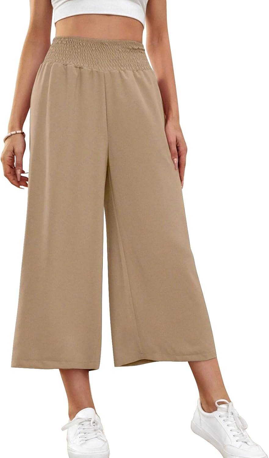 Joanna Pantacourt Culotte Léger – Pantalon Fluide à Jambes Larges pour l'Été