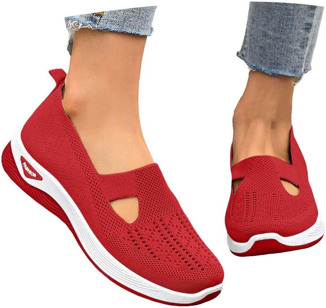 Cyrielle Zapatos Mujer Transpirables – Zapatillas Ligeras para Poner con Soporte de Arco