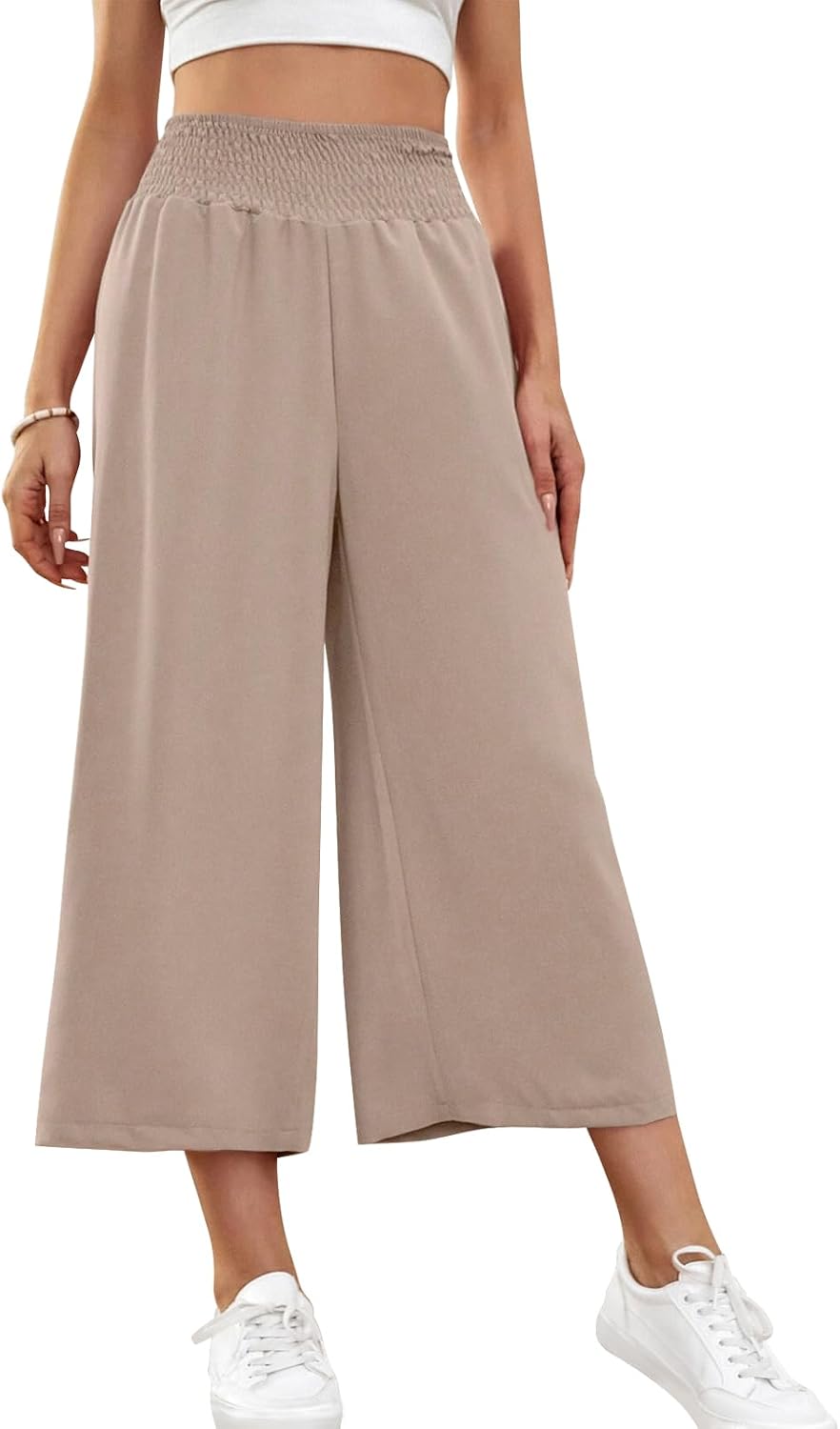 Joanna Pantacourt Culotte Léger – Pantalon Fluide à Jambes Larges pour l'Été