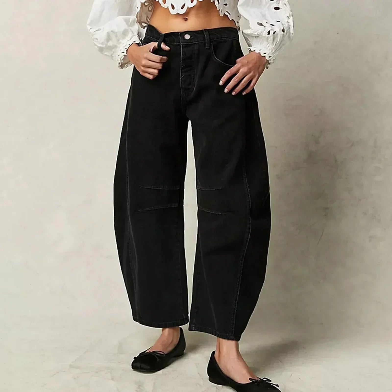 Floriane Pantalon Femme – Pantalon Wide Leg Décontracté avec Coupe Ample et Confort Optimal