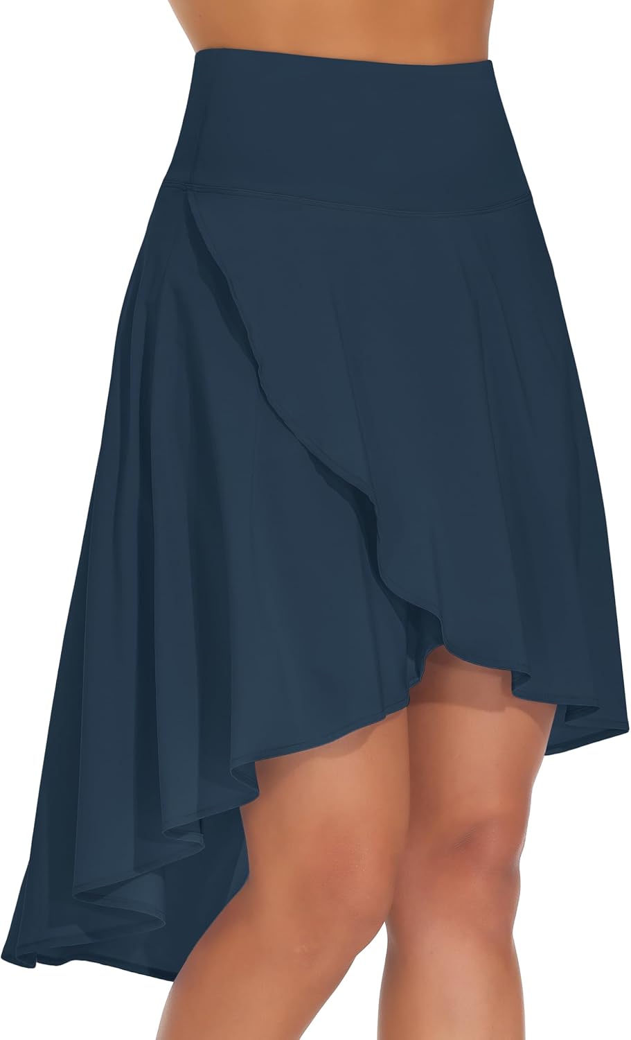 Soléna Jupe-Short – Jupe Asymétrique Taille Haute avec Short Intégré