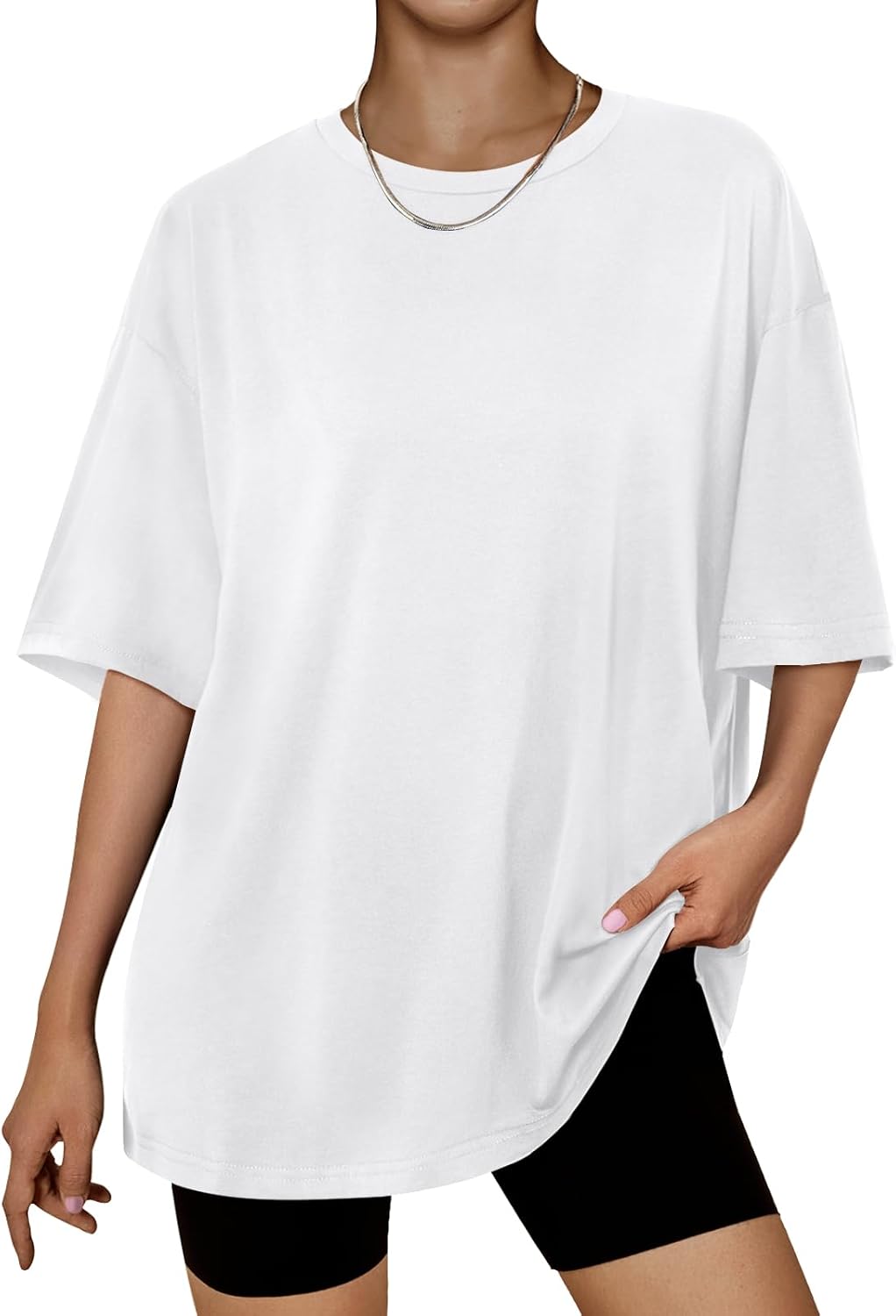 Michelle T-Shirt Oversize Femme – Haut Décontracté à Manches Courtes pour le Quotidien