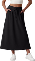 Faustine Jupe Maxi – Jupe Longue Taille Haute avec Poches en Mélange de Modal