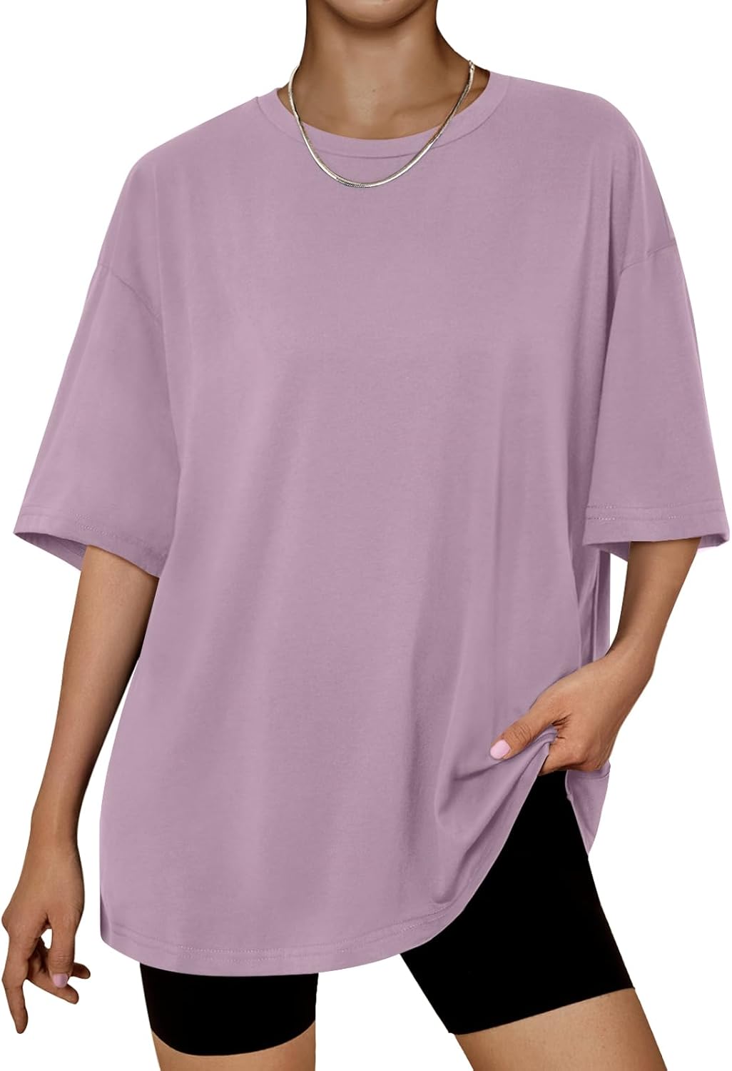 Michelle T-Shirt Oversize Femme – Haut Décontracté à Manches Courtes pour le Quotidien