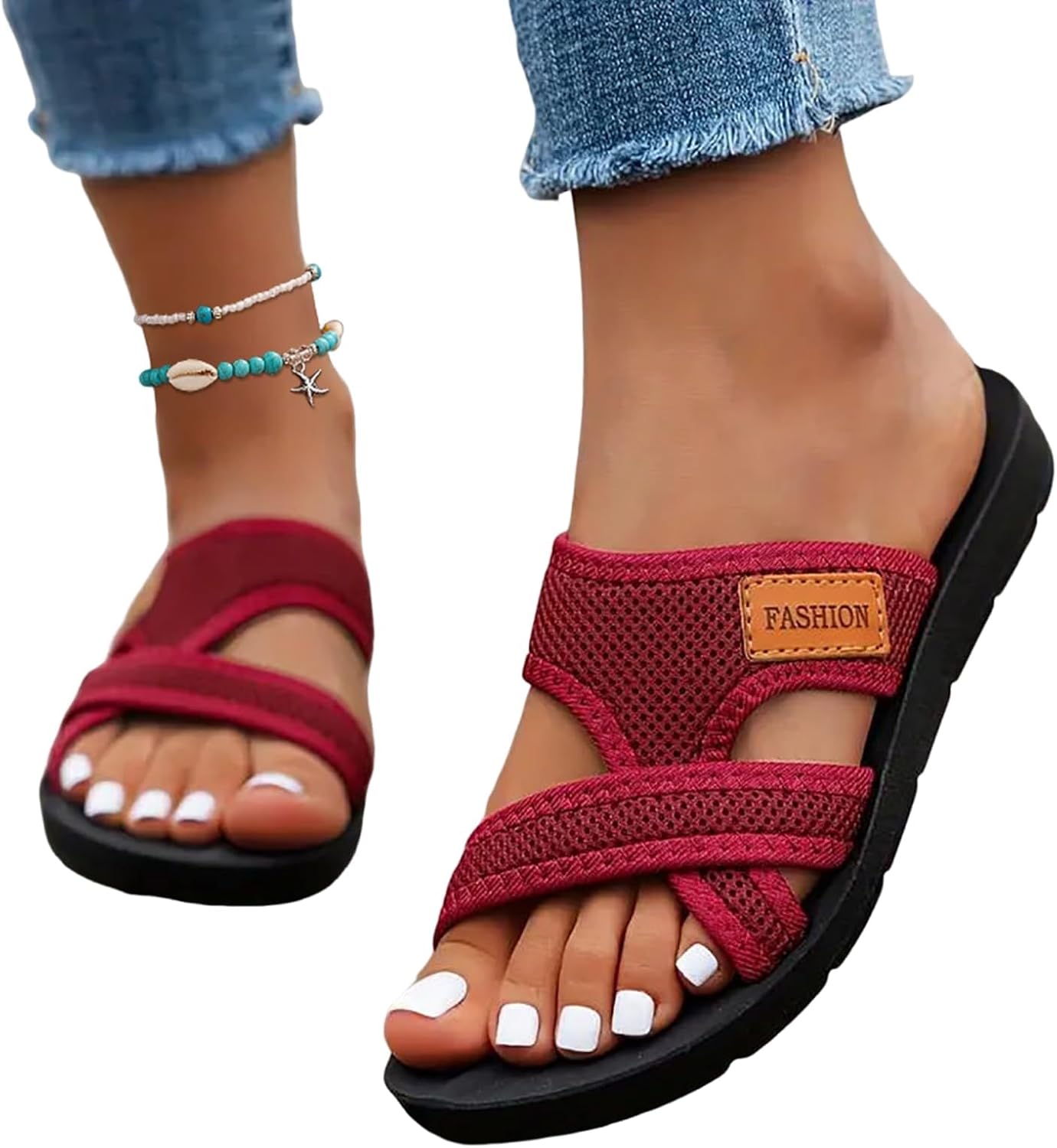 Sabine Mules Femme Confort – Mules d'Été à Semelle Ergonomique et Coupe Large