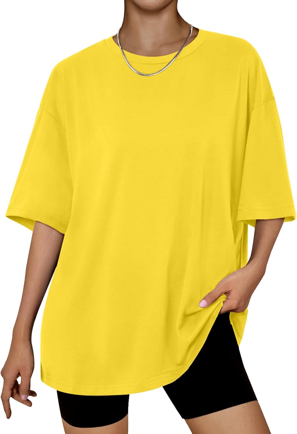 Michelle T-Shirt Oversize Femme – Haut Décontracté à Manches Courtes pour le Quotidien
