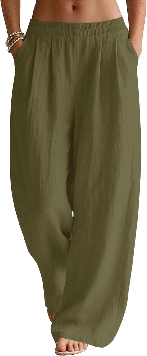 Patricia Pantalon Palazzo en Lin – Pantalon Léger et Élégant pour l'Été