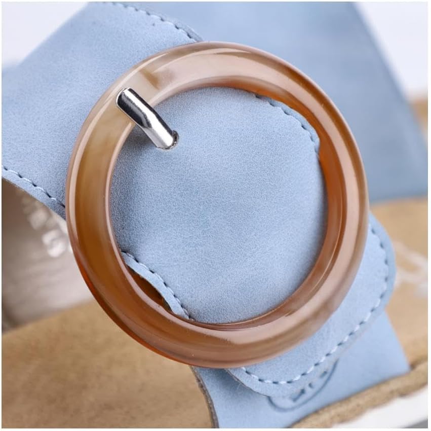 Yselle Mules Femme Compensées – Mules Confort à Semelle Souple et Bride Ajustable