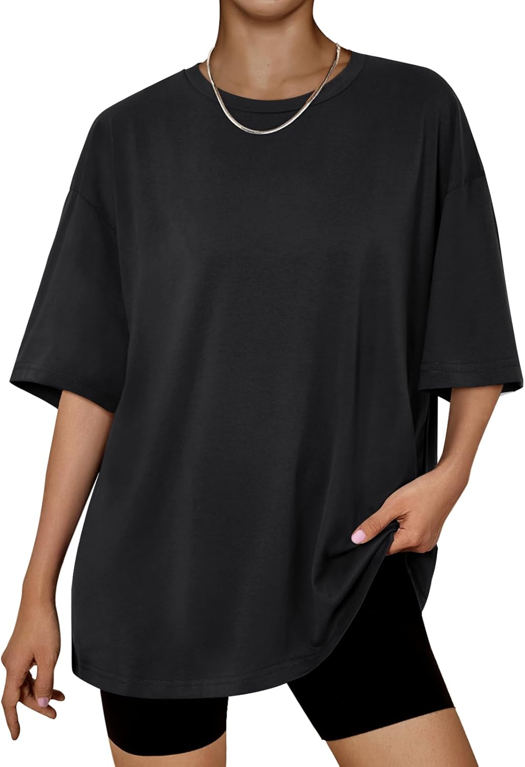 Michelle T-Shirt Oversize Femme – Haut Décontracté à Manches Courtes pour le Quotidien