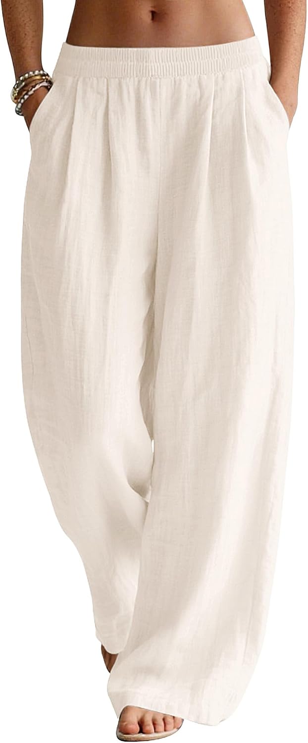 Patricia Pantalon Palazzo en Lin – Pantalon Léger et Élégant pour l'Été