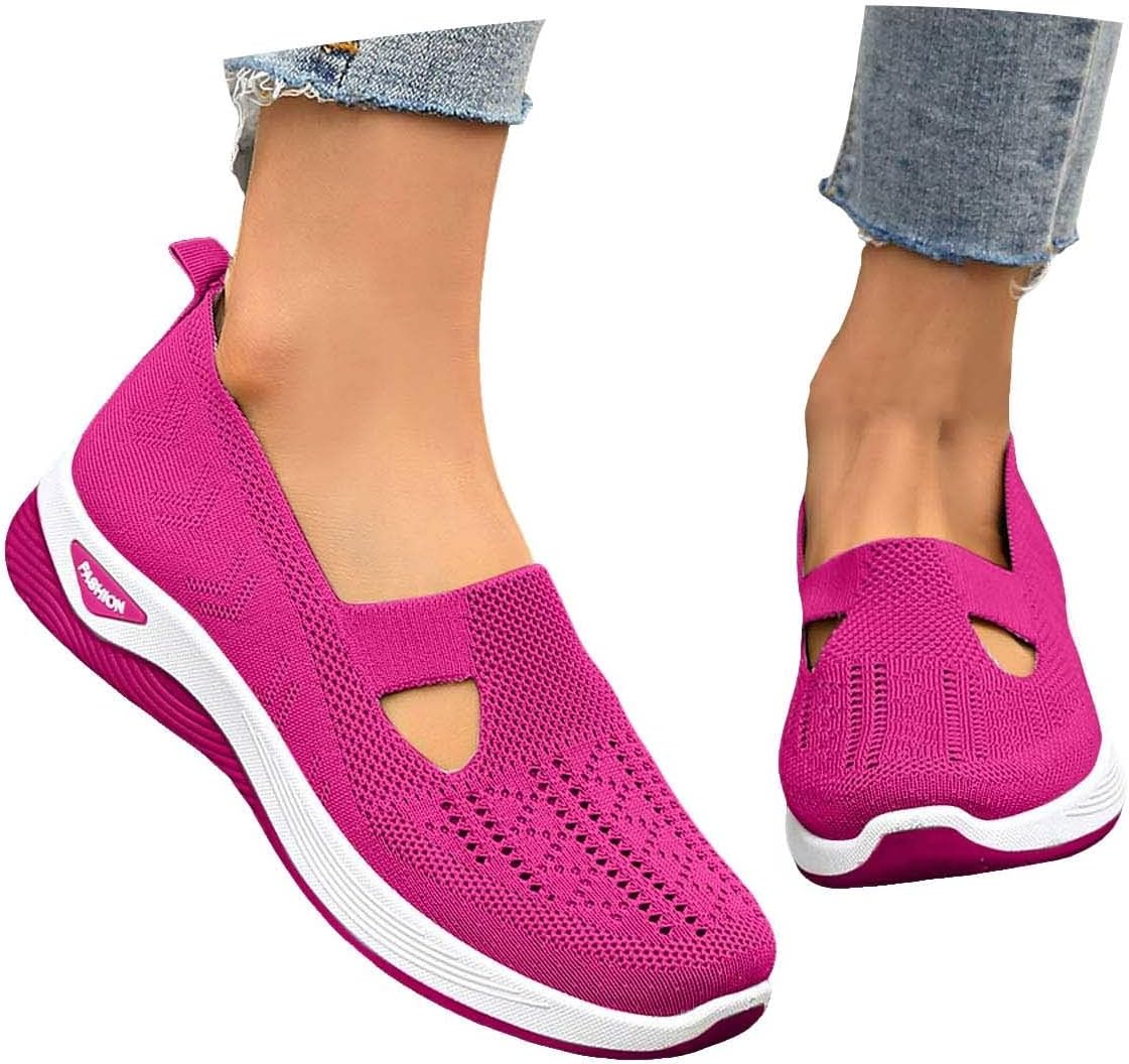 Cyrielle Zapatos Mujer Transpirables – Zapatillas Ligeras para Poner con Soporte de Arco