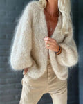 Harper Gilet Femme – Cardigan Maille Douce Oversize avec Coupe Ample et Style Cocooning