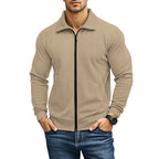 Chaleco Sébastien para Hombre – Jersey con Cremallera y Textura Acanalada con Corte Regular