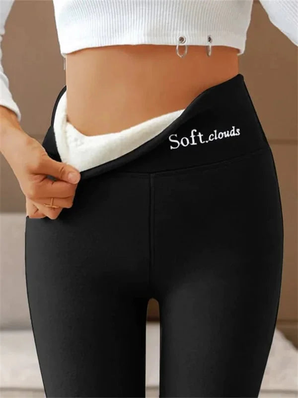 Clara Legging Femme – Pantalon Doublé Polaire Chaud avec Coupe Extensible