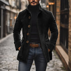 Matteo Manteau Homme – Manteau en Velours Côtelé avec Col Montant Élégant