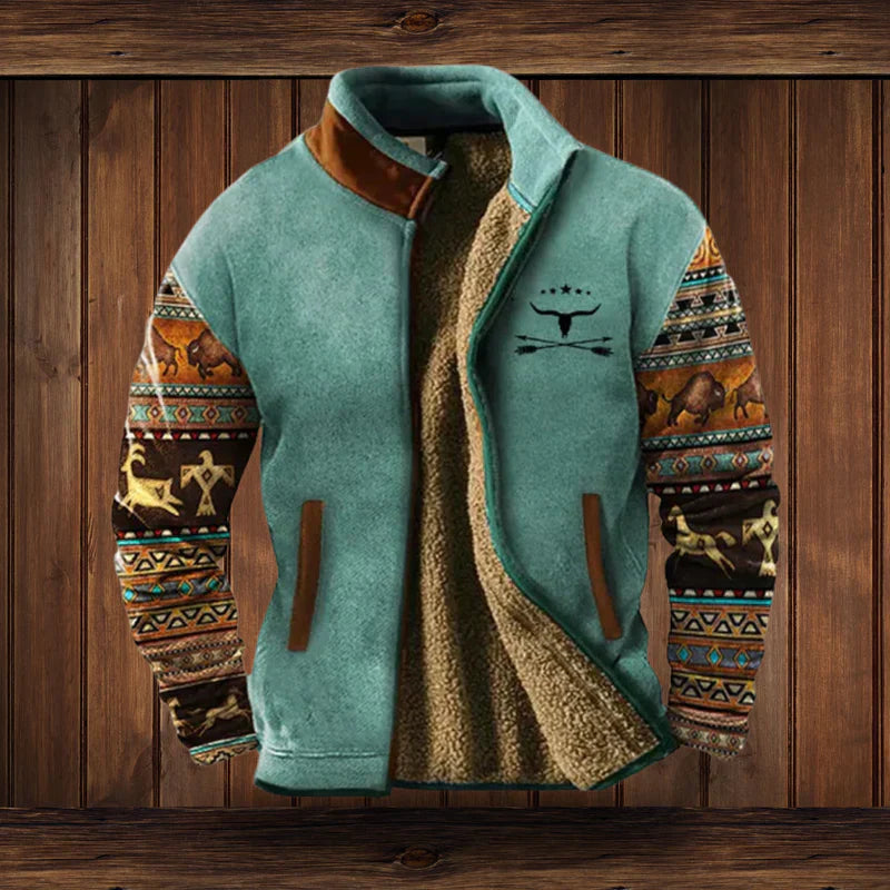 Hudson Veste Polaire Homme – Veste Chaude Bicolore avec Doublure Douce et Col Montant