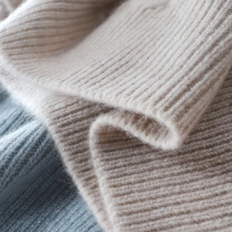 Freya Pull Femme – Pull Cachemire à Col Roulé avec Maille Torsadée Élégante