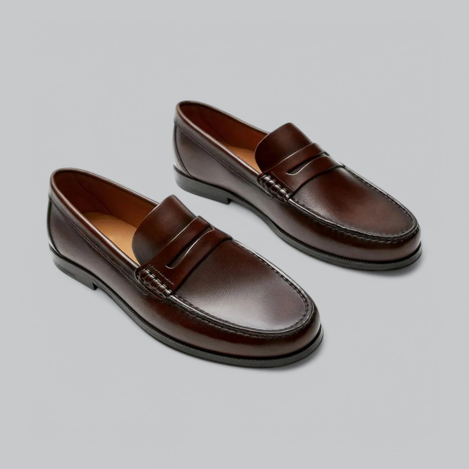 Bastien Mocassins Homme – Cuir Lisse Slip-On, Semelle Souple & Style Habillé