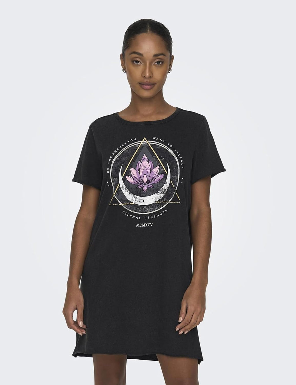 Maëlys Robe T-Shirt Longue – Robe d'Été Décontractée en Coton Doux