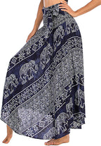 Mireille Jupe Maxi – Jupe Bohème Imprimée Convertible 2-en-1 en Viscose