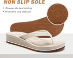 Sidonie Sandales Femme – Tongs Compensées Confort avec Semelle Effet Yoga
