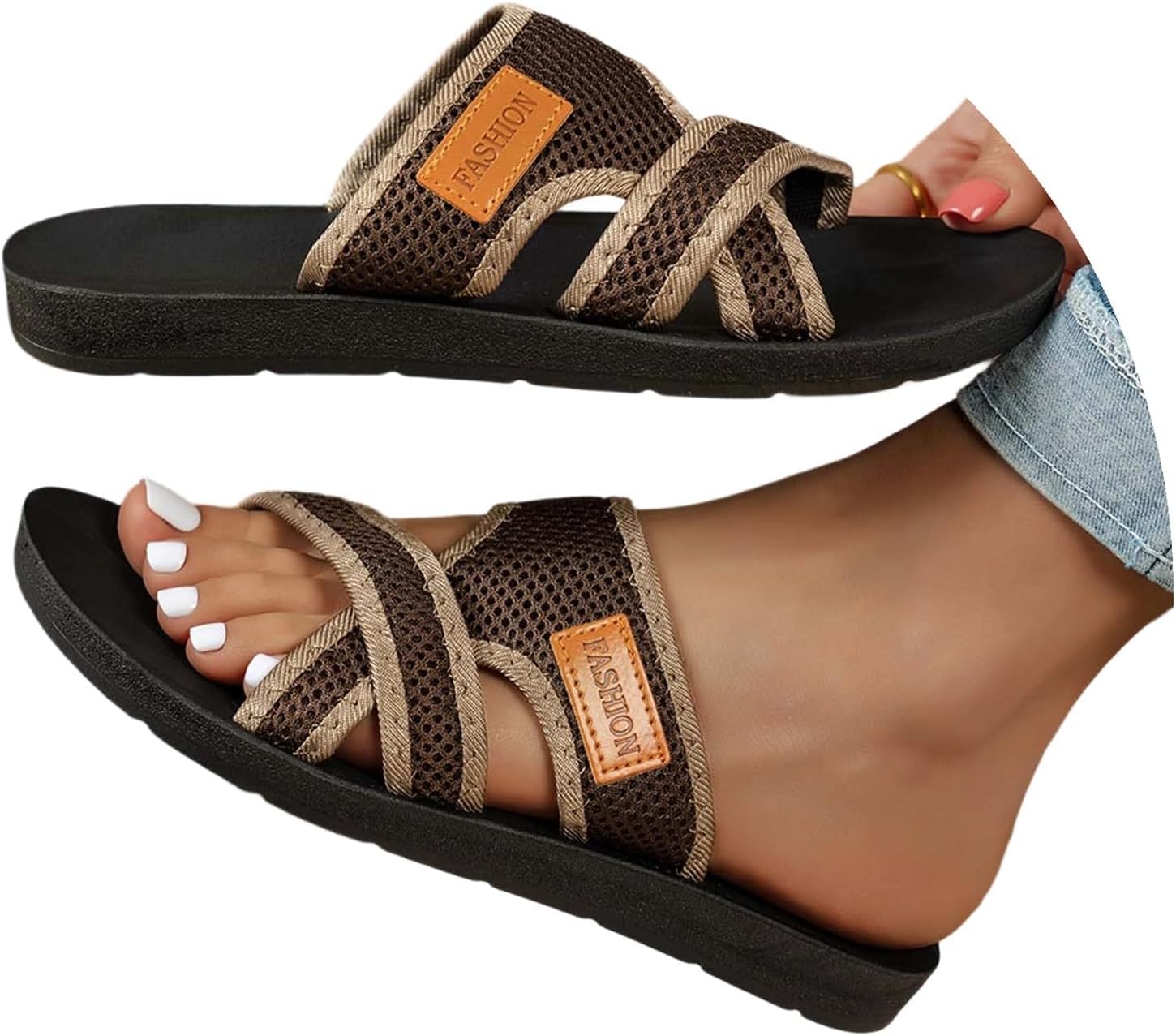 Sabine Mules Femme Confort – Mules d'Été à Semelle Ergonomique et Coupe Large