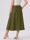 Solène Jupe Maxi – Jupe Utility Élégante Taille Haute avec Poches et Boutons