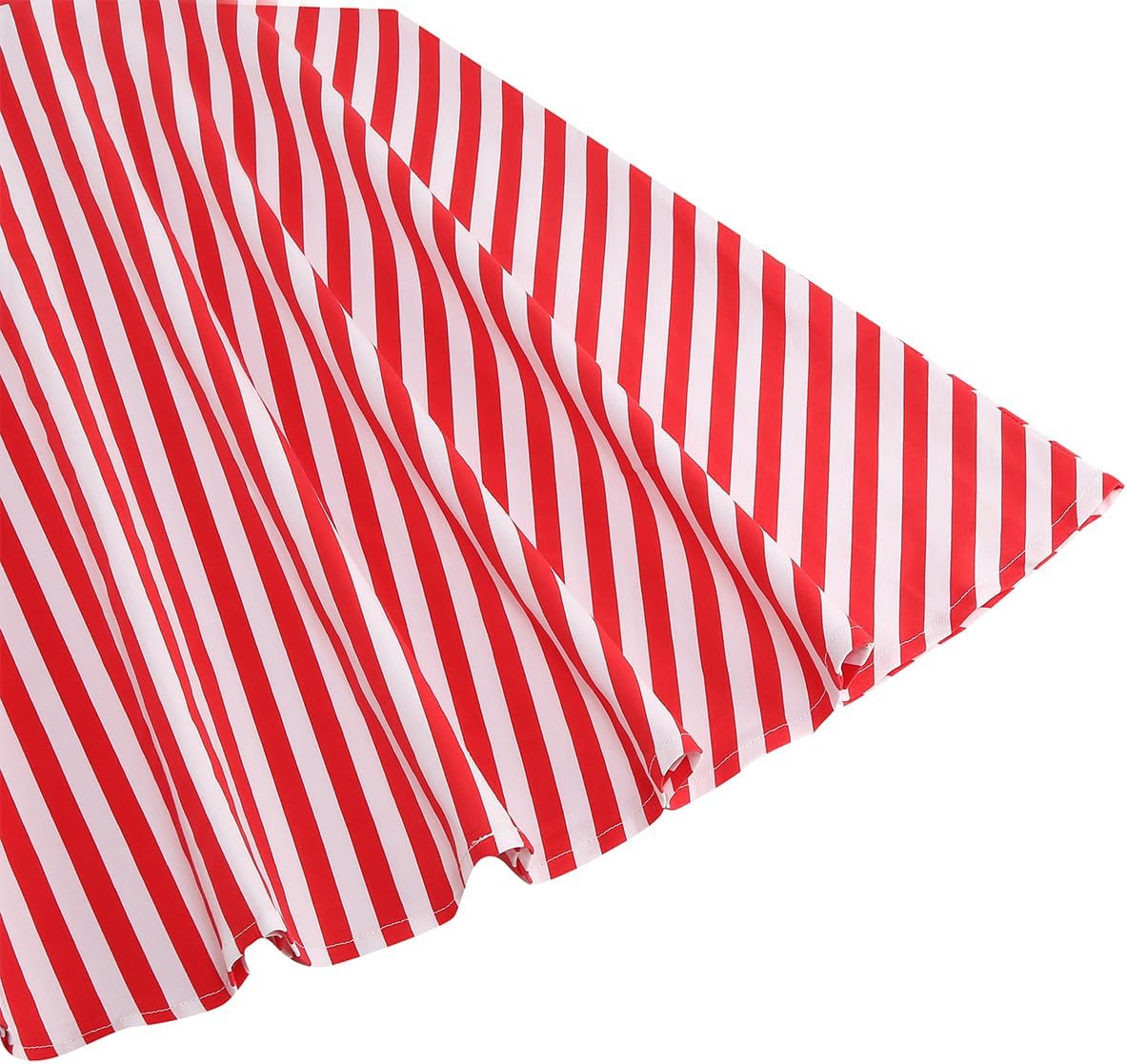 Roseline Jupe Rockabilly – Jupe Trapèze Vintage Rayée Style Années 50