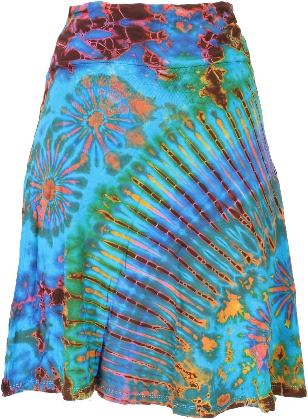 Maëlys Jupe Midi Batik – Jupe Hippie Réversible en Haut Sans Bretelles