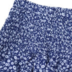 Clémence Jupe Mini – Jupe Bohème Fleurie à Volants Taille Haute avec Cordon