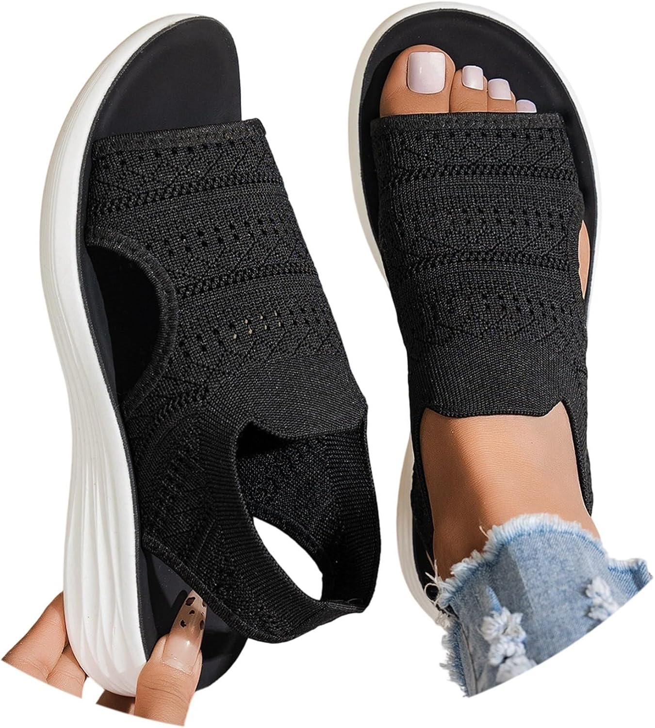 Nadège Sandales Femme Outdoor – Sandales Confort Respirantes à Brides avec Semelle Amortissante