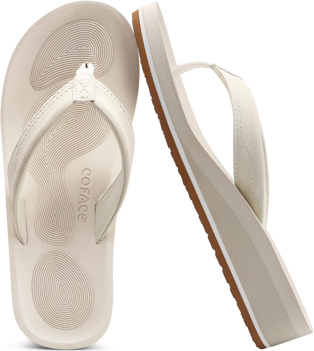 Sidonie Sandales Femme – Tongs Compensées Confort avec Semelle Effet Yoga